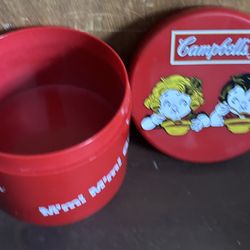 Collectible Campbell soup microwave bowl.