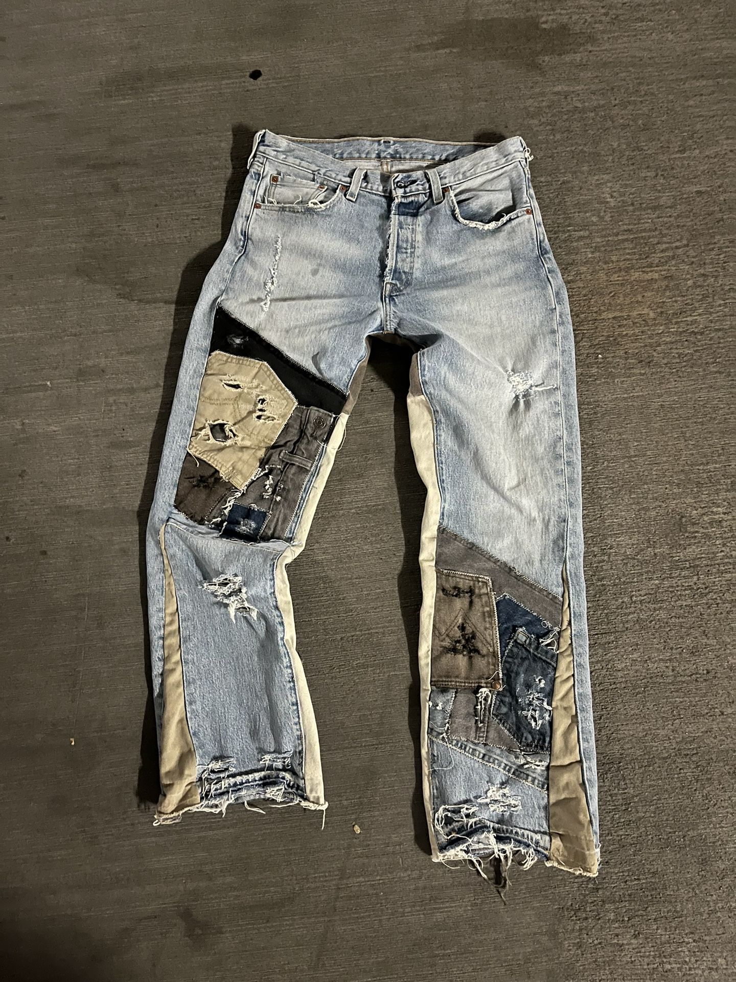 Custom Flared Denim Jeans! Jordan Nike Yezy Bape