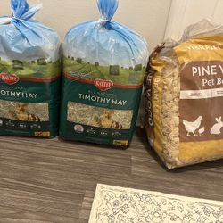 Guinea Pig/ Rabbit Food- Hay And Bedding 