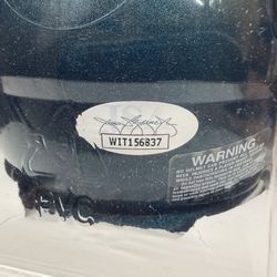 NFL mini helmet Autographed with Certificate of authenticity. Miles Sander Autographed signed helmet