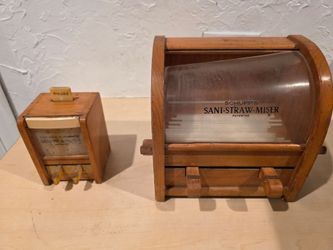 Schupp's Sani-Straw-Miser & Sani-Pick-Miser Vintage Dispensers