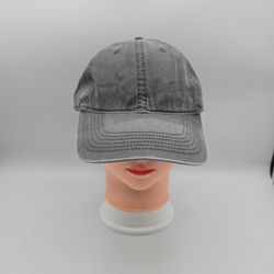 George Solid Gray Adjustable LeatherStrapbackHat. 5