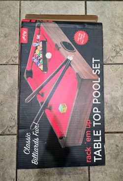 Table Top Pool Table & Acessories 20" Table Classic Billiards