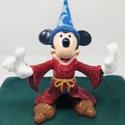 Arribas Brothers Disney Limited Edition Fantasia Sorcerer Mickey Mouse Jeweled Swarovski Crystal Figurine