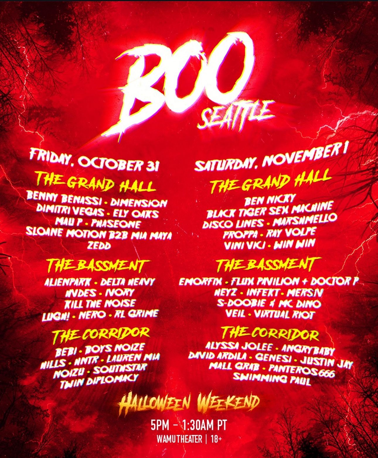 One GA 2 Day Tickets For Boo Seattle.