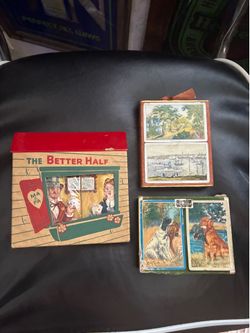 Vintage Double Deck Playing Card Sets Lot of 3