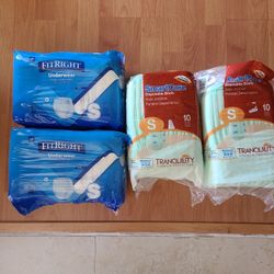 Diapers For Seniors Size Small 64 Diapers Total. 