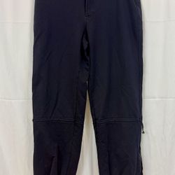 Dana Buchman Y2K Navy Blue Funky Ankle Pants Drawstrings Zippers Fun, Size L