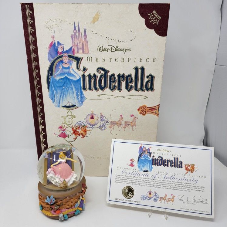 Walt Disney Cinderella Movie and Snow Globe Bundle