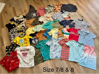 Huge lot of size 7/8 & 8 boys clothes