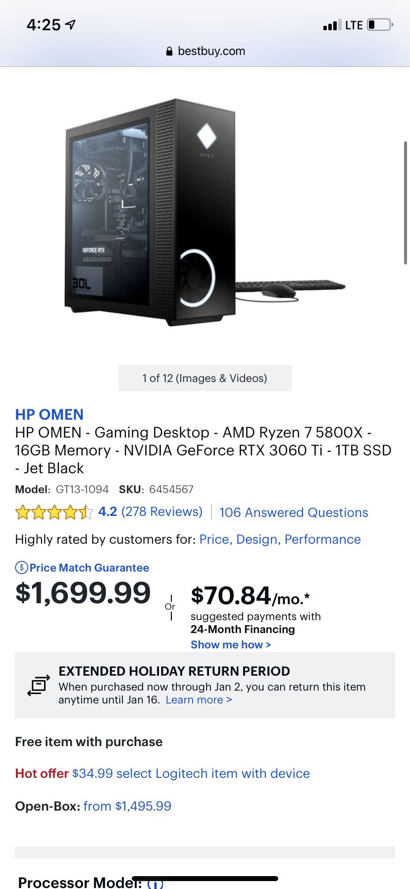 High End PC/Gaming Monitor 
