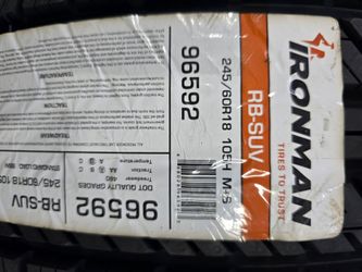2 Brand New Ironman Tires 245/60R18