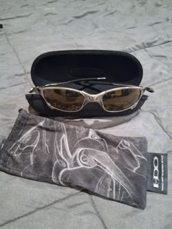 Oakley Penny Polished Black Iridium X-Metal Sunglasses with Hard Case