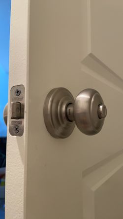 The Schlage Plymouth Satin Nickel Bed & Bath Knob