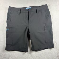 Amazon Employee Shorts Women’s Size L Black Stretch Waist Workwear #1742