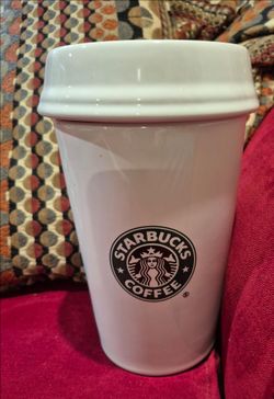 Starbucks White Ceramic Coffee Canister (Skokie)