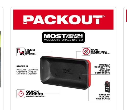 MILWAUKEE PACKOUT MAGNETIC STORAGE BIN