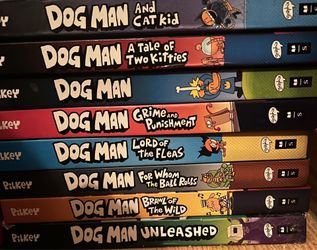 8 Dav Pilkey “Dog Man” books excellent used condition