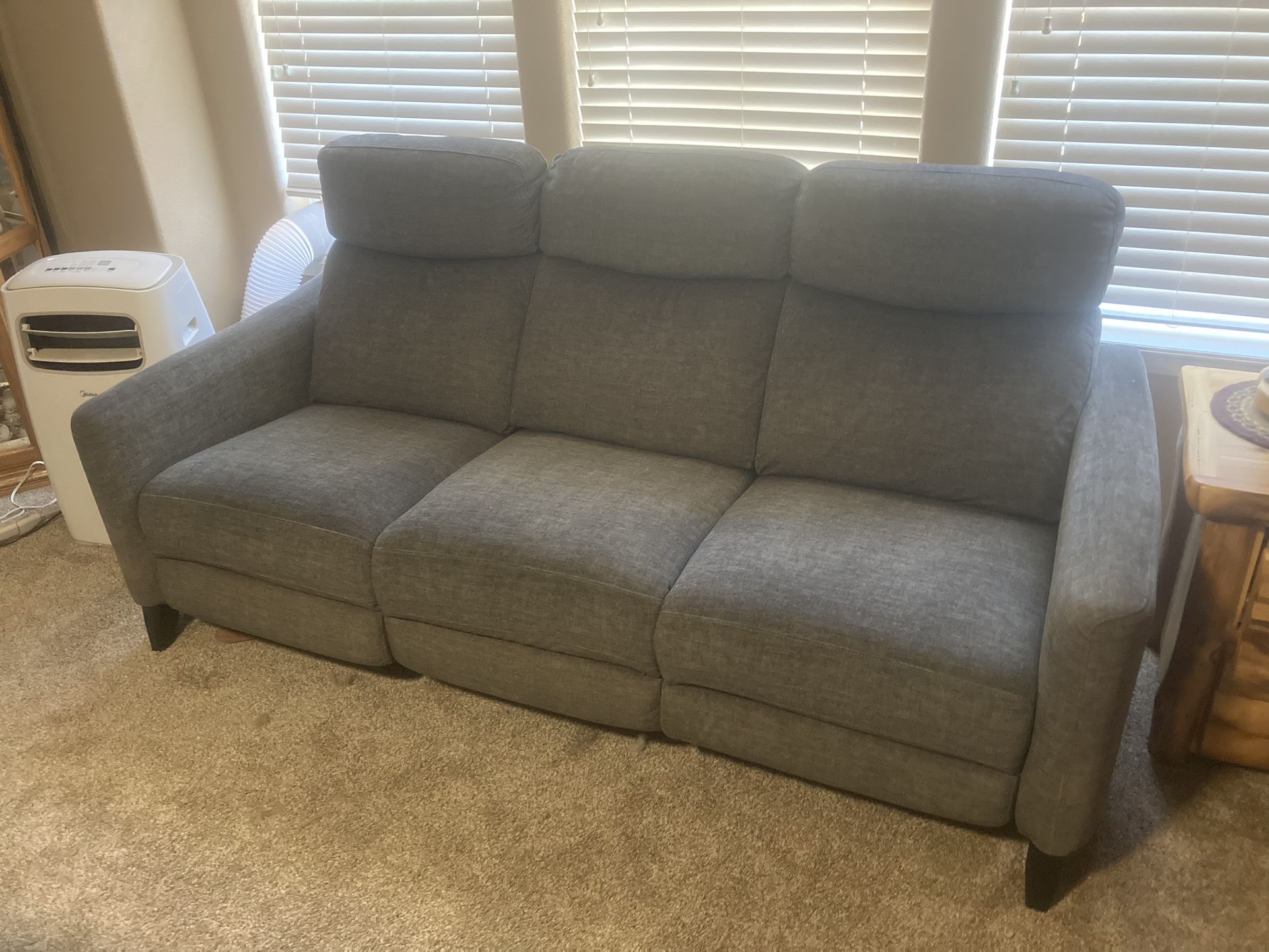 Gray Power Reclining Couch
