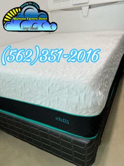 Chill queen size memory foam mattress and Boxspring bed set Colchon y tambor