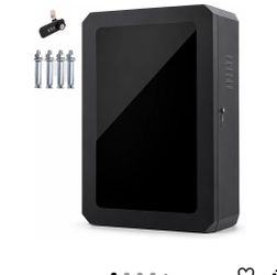 Ev Charger Enclosure Outdoor Box, Freestanding Electric Car Charging Stations Stand, with Cable Organizer, Tempered Glass Panel, Safe and Practical, L