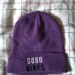 Purple Good Vibes Beanie