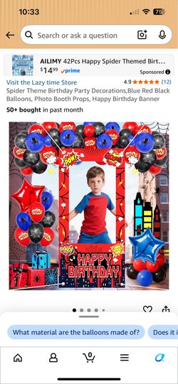 Spider-Man Themed Photobooth Supplies