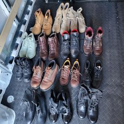 Wholesale Lot Boots Thorogood, Timberland PRO, Military  Red Wing ,etc
