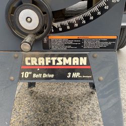 Craftsman 3 Hp 10 Inch Table Saw