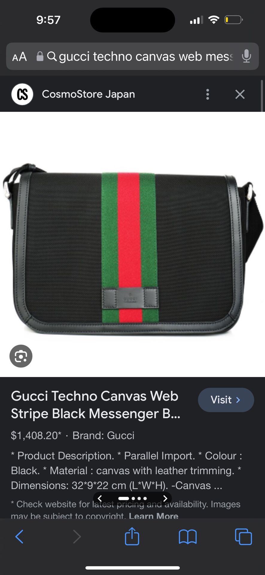 Gucci Techno Canvas Bag Messenger Bag 630921