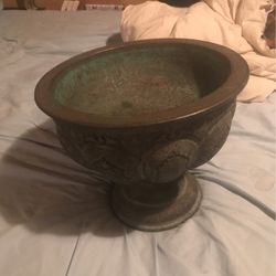 Footed Bowl With Designs 