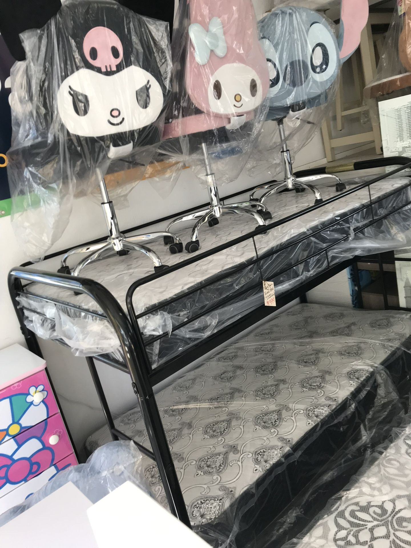 Black Metal Twin Size Bunk Bed New In Box