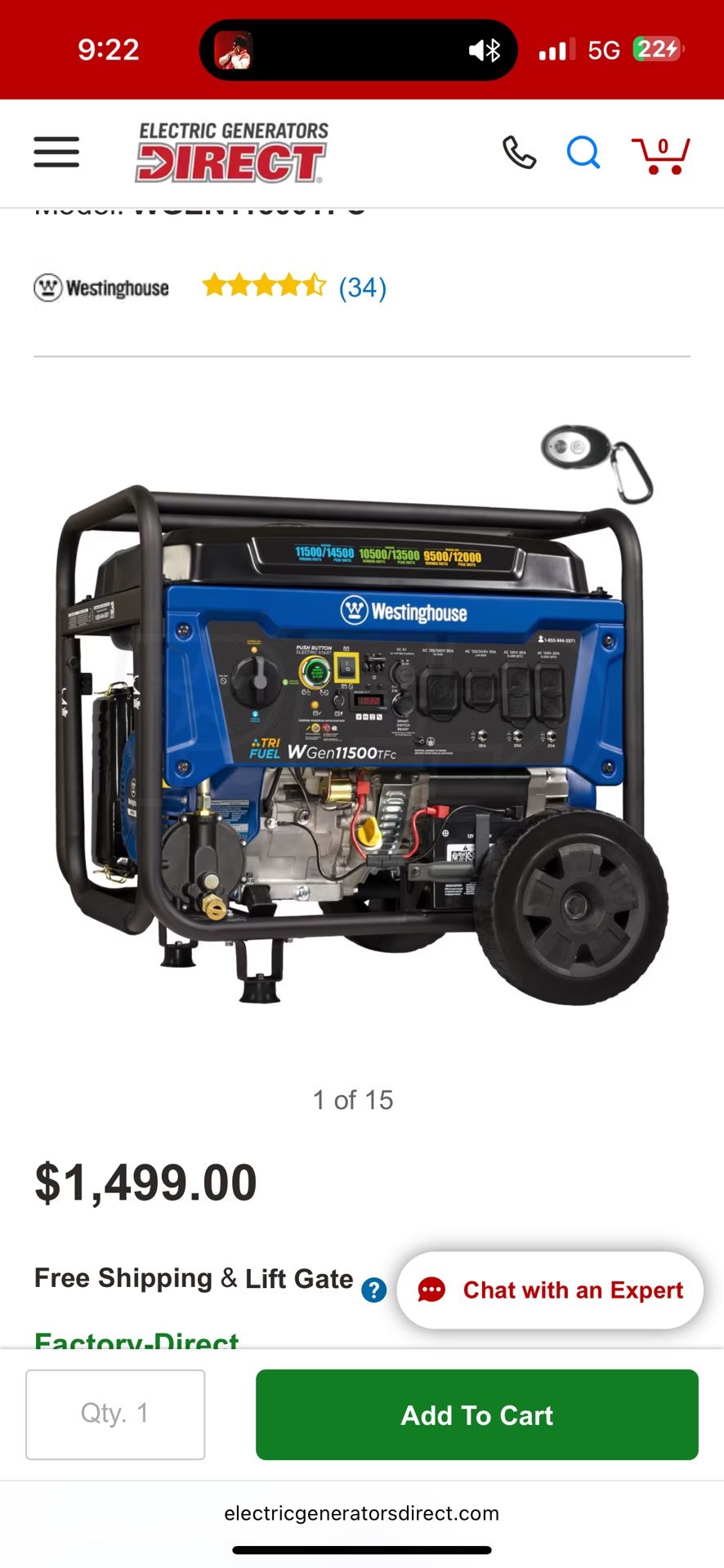 Generator Westinghouse