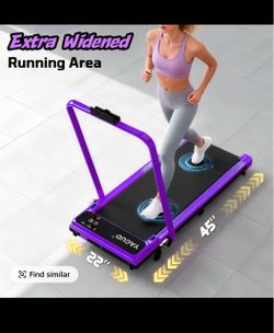 Walking pad with phone stand handle