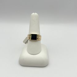 Diamond And Onyx Ring 