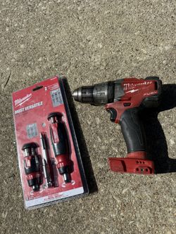 Milwaukee Hammer Drill And Multi Bit Screwdriver Set