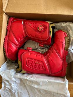 Aerotech Red Snowboard Boots with BOA Closure