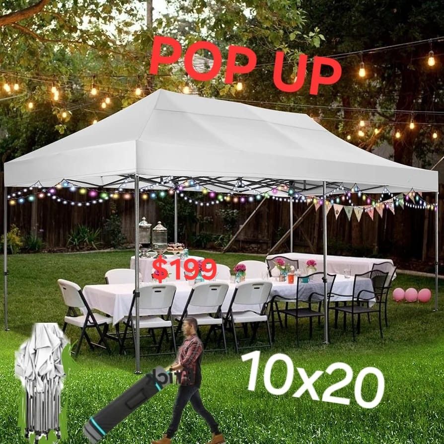 10x20 Waterproof Ez Up Canopy Portable Party Tent Pop Up π Instant Gazebo π π₯³