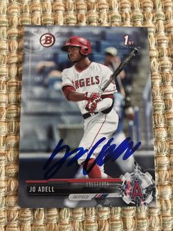 Jo Adell signed 2017 1st bowman card #BD-95
