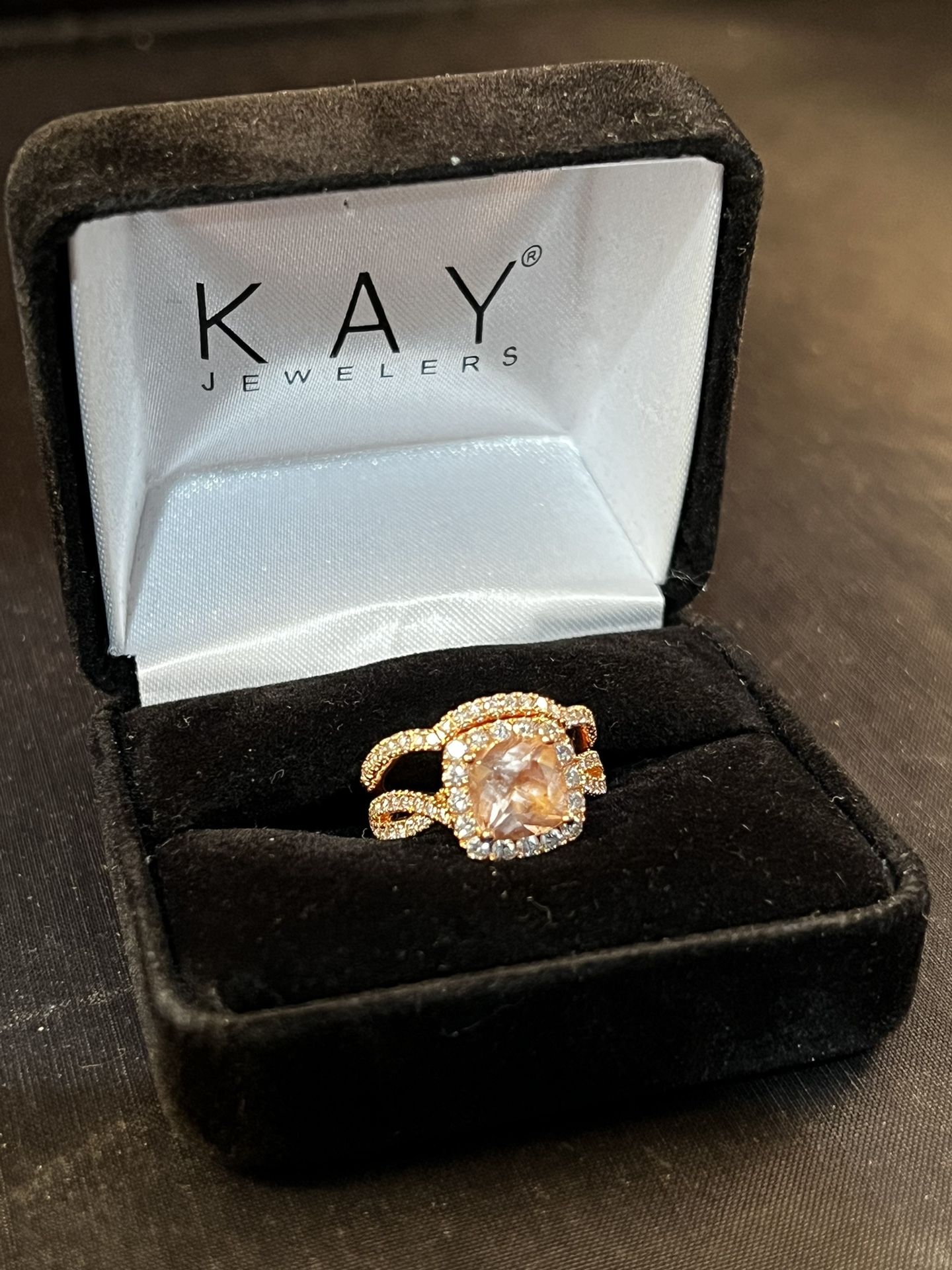 Neil Lane Morganite Rose Gold Engagement Ring Set