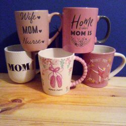 Mother's Day Ceramic Mugs With Handles $5 Each