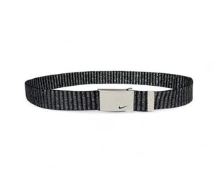 Unisex, black and silver Nike size large belt