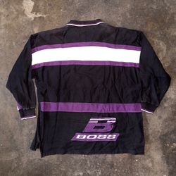 Vintage Y2K Boss Zip Up Polo