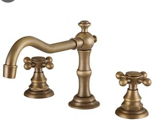 ANTIQUE BRASS BATHROOM FAUCET