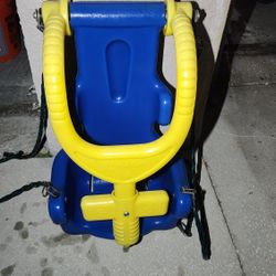 Playcore Ultra Play Inclusive Swing Seat with support that locks in place for safety.