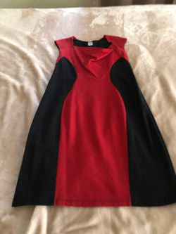 Red and Black Dress