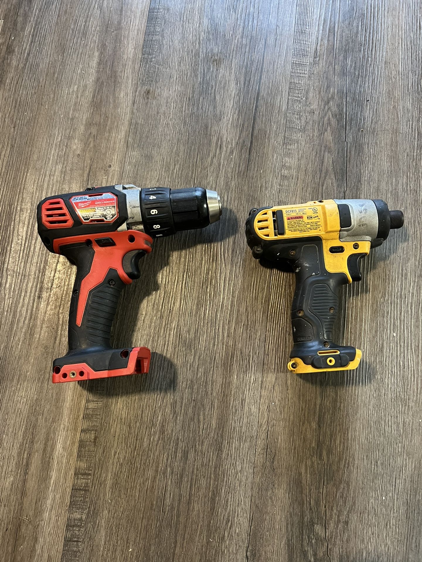 Cordless Dewalt 12V. Y Drill Milwaukee