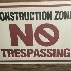 3 large Construction zone sign