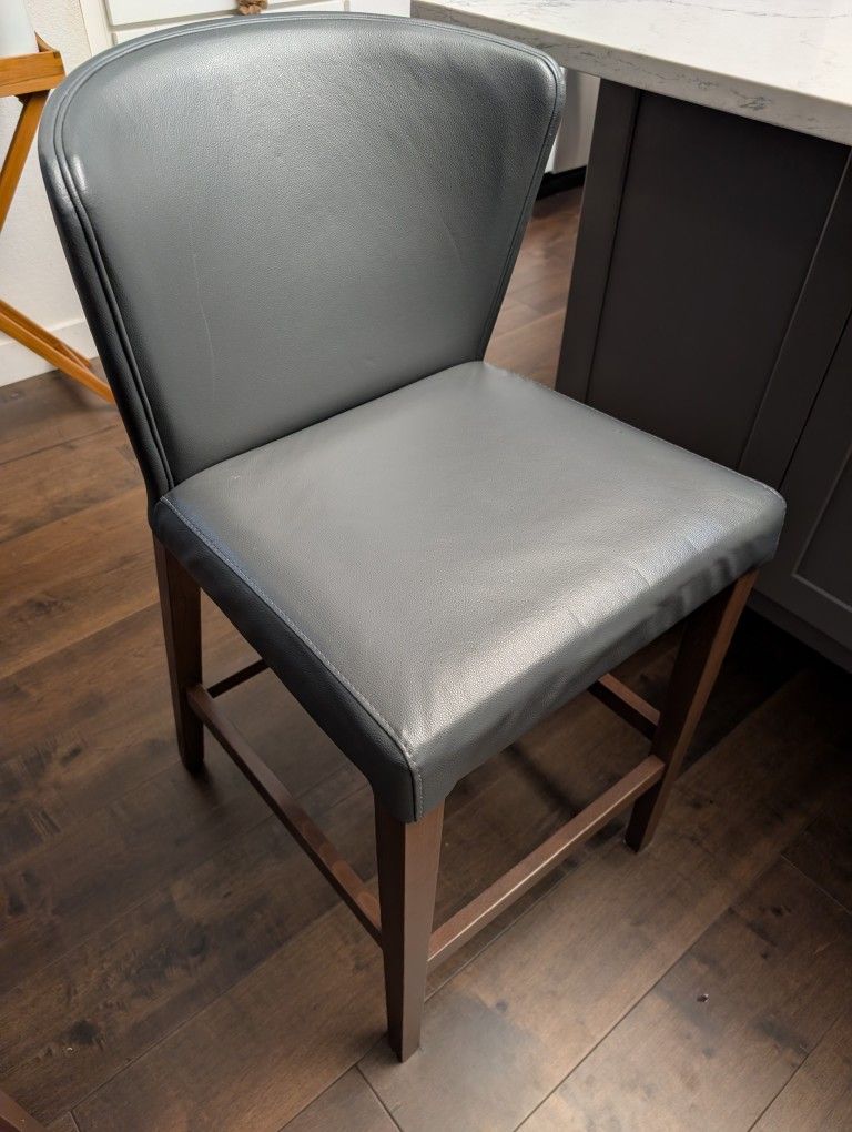 2 Grey Counter Stools from Crate and Barrel (Made In Italy) 