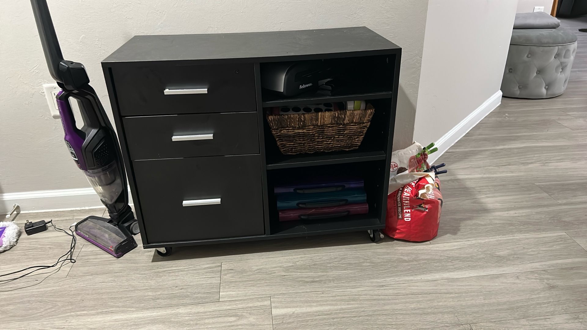 Printer Stand With File Drawer And 2 Other Drawers Also Shelving